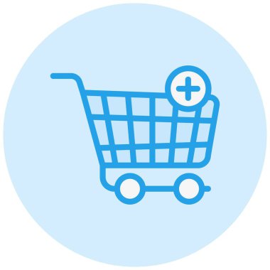 Sepet Vektör Simgesi Tasarım Çizimine Ekle