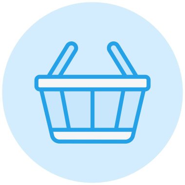 Sepet Vektörü Simgesi Tasarım İllüstrasyonu