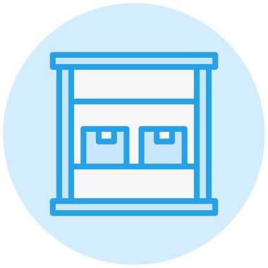 Shelf Vektör Simgesi Tasarım İllüstrasyonu