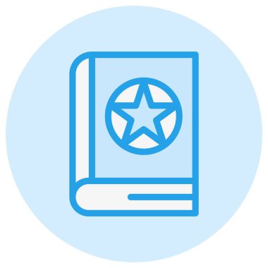 Sihirli Kitap Vektör Simgesi Tasarım İllüstrasyonu