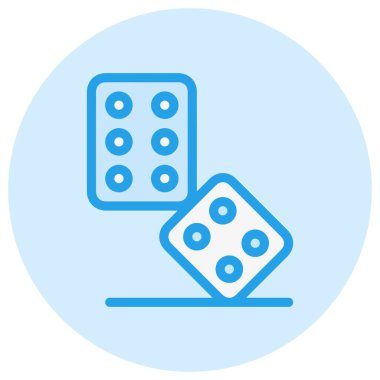 Dice Vektör Simgesi Tasarım İllüstrasyonu