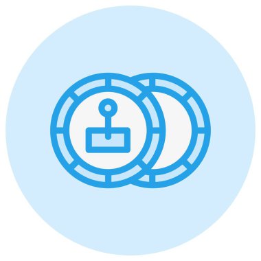 Madeni Para Vektörü Simgesi Tasarım İllüstrasyonu