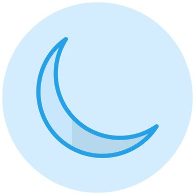 Ay Vektörü simgesi tasarımı illüstrasyonu