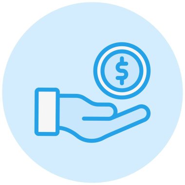 Bağış Vektörü Simgesi Tasarım İllüstrasyonu