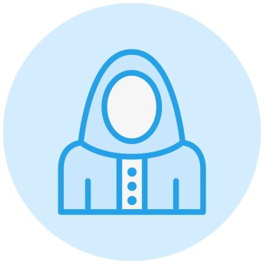 Niqab Vektör Simgesi Tasarım Çizimi