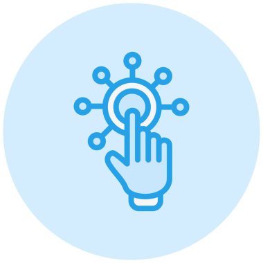 Etkileşimli Vektör Simgesi Tasarım İllüstrasyonu