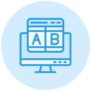 Ab Vektör Simgesi Tasarım İllüstrasyonu