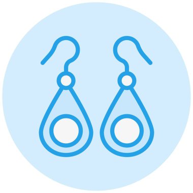 Küpeler Vektör Simgesi Tasarım Çizimi