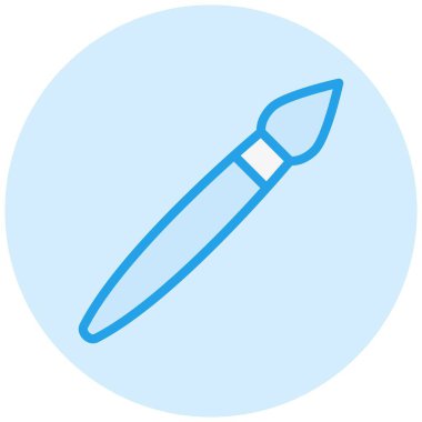 Fırça Vektörü Simgesi Tasarım İllüstrasyonu