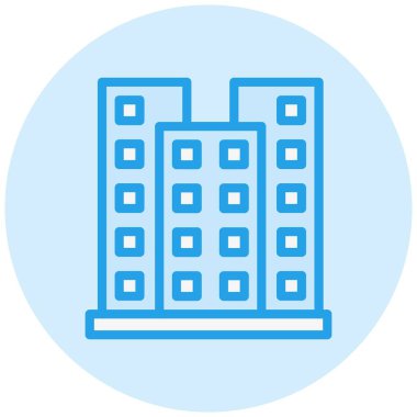 Skycraper Vektör Simgesi Tasarım İllüstrasyonu