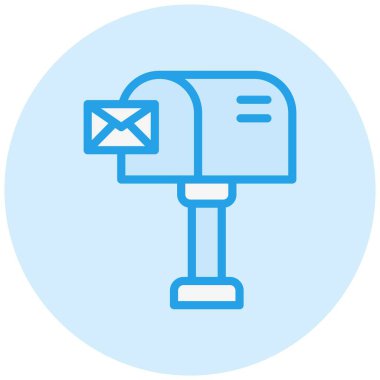 Posta Kutusu Vektör Simgesi Tasarım İllüstrasyonu