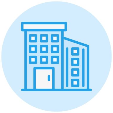 Apartman Vektörü Simgesi Tasarım İllüstrasyonu