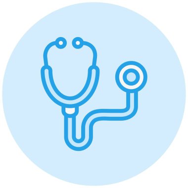 Stetoskop Vektör Simgesi Tasarım İllüstrasyonu