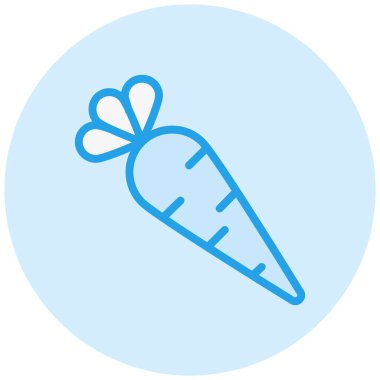 Havuç Vektörü Simgesi Tasarım İllüstrasyonu