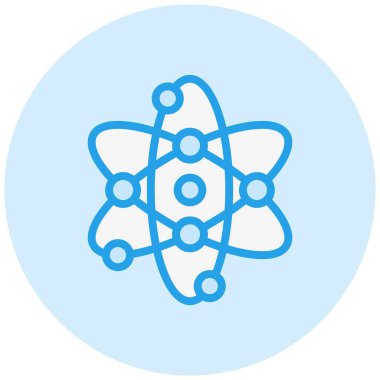 Atom Vektörü Simgesi Tasarım İllüstrasyonu