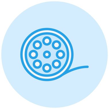 Film Makarnası Vektör Simgesi Tasarım İllüstrasyonu