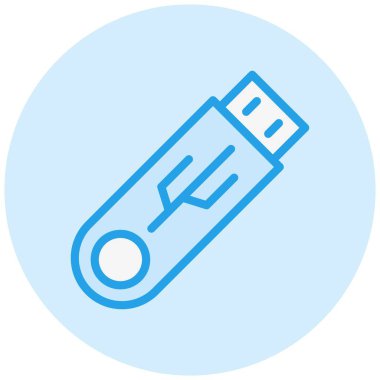 USB Vektör Simgesi Tasarım İllüstrasyonu