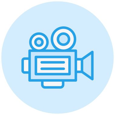 Film kamerası Vektör Simgesi Tasarım İllüstrasyonu