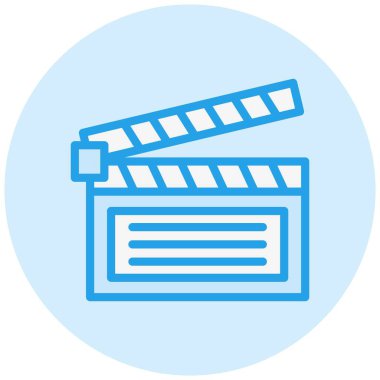 Film slate Vektör Simgesi Tasarım İllüstrasyonu