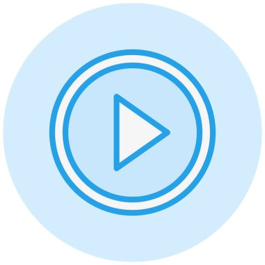 Oynatma düğmesi Vektör Simgesi Tasarım İllüstrasyonu