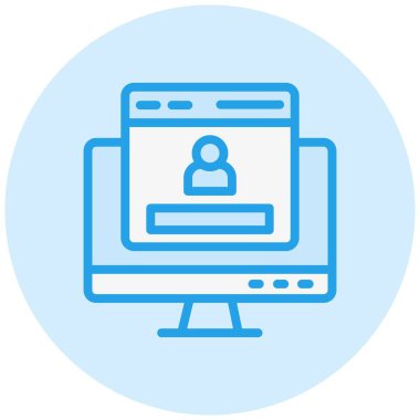 Web giriş Vektörü Simgesi Tasarım İllüstrasyonu