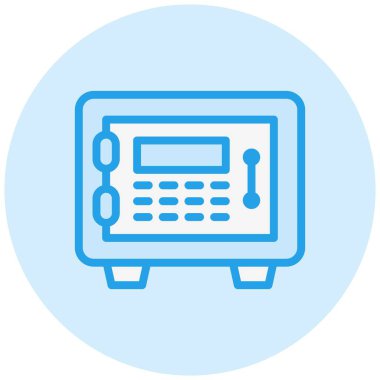 Güvenli Kutu Vektör Simgesi Tasarım İllüstrasyonu