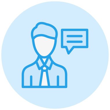 Danışman Vektör Simgesi Tasarım İllüstrasyonu