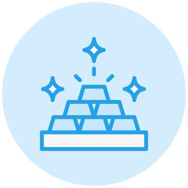 Altın Çubuklar Vektör Simgesi Tasarım Çizimi