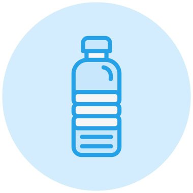Su Şişesi Vektör Simgesi Tasarım Çizimi