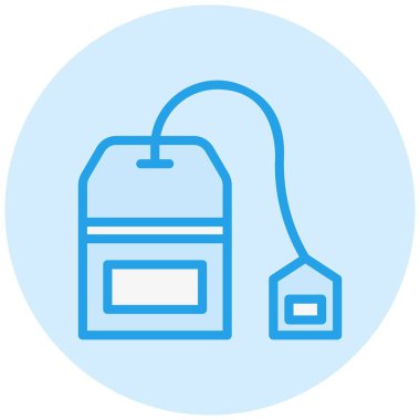 Çay poşeti Vektör Simgesi Tasarım İllüstrasyonu