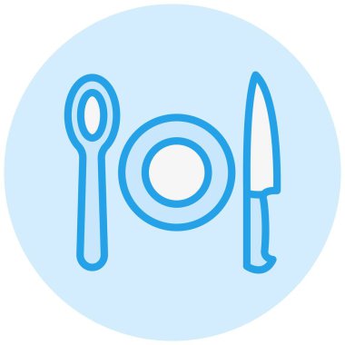 Yemek Yemeği Vektör Simgesi Tasarım İllüstrasyonu