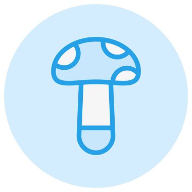 Mantar Vektörü Simgesi Tasarım İllüstrasyonu