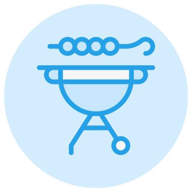 Bbq Vektör Simgesi Tasarım İllüstrasyonu