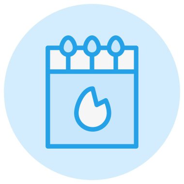 Kibrit kutusu Vektör Simgesi Tasarım İllüstrasyonu