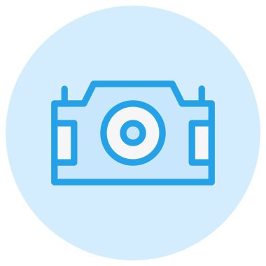 Kamera Vektörü Simgesi Tasarım İllüstrasyonu