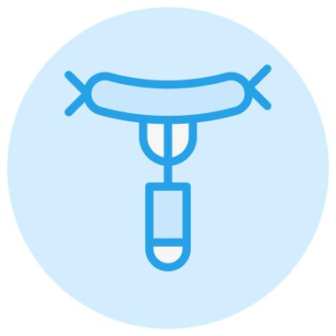 Sosis Vektörü Simgesi Tasarımı Çizimi