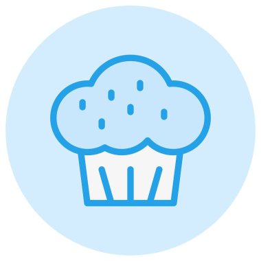 Kek Vektörü Simgesi Tasarım Çizimi