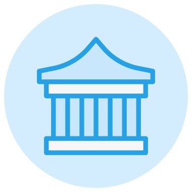 Gazebo Vektör Simgesi Tasarım İllüstrasyonu