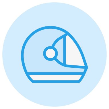 Miğfer Vektörü Simgesi Tasarım İllüstrasyonu