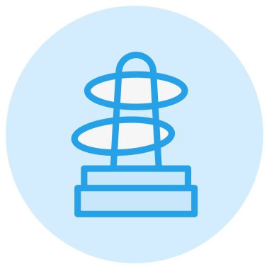 Halka Vektörü Simgesi Tasarım İllüstrasyonu