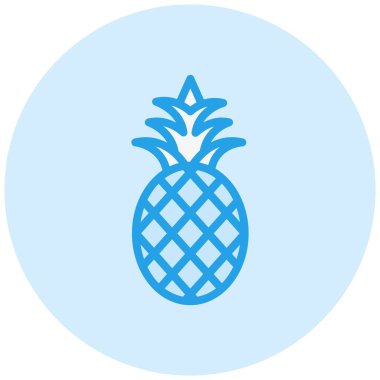 Ananas Vektörü Simgesi Tasarım İllüstrasyonu