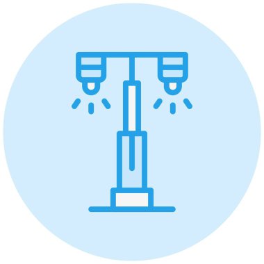 Ampul Vektör Simgesi Tasarım Çizimi