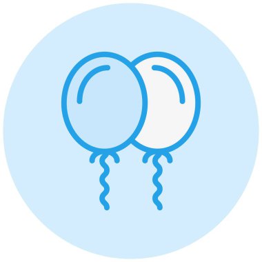 Balonlar Vektör Simgesi Tasarım İllüstrasyonu