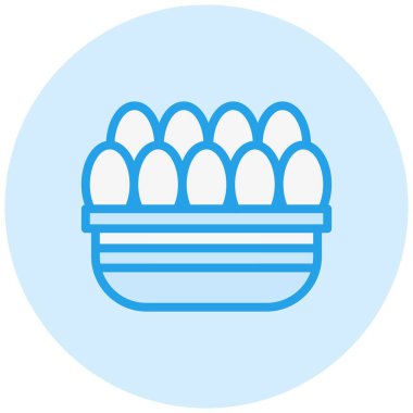 Yumurta Vektörü Simgesi Tasarım İllüstrasyonu