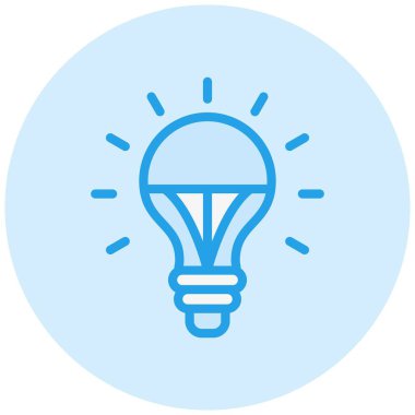 Liderlik Ampul Vektör Simgesi Tasarım İllüstrasyonu