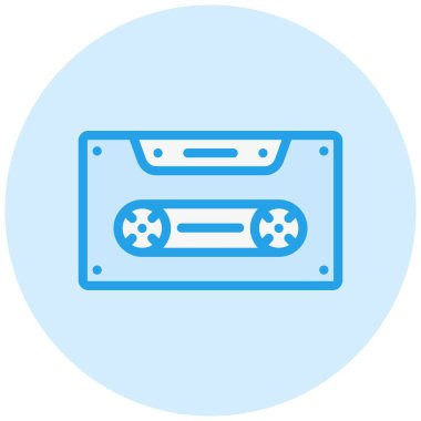 Kaset Vektör Simgesi Tasarım İllüstrasyonu