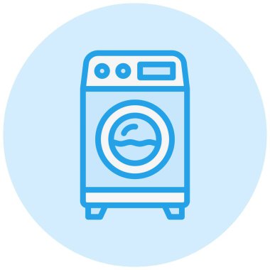 çamaşır makinesi vektör tasarım illüstrasyonu