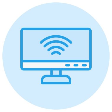 Kablosuz Bağlantı Vektör Simgesi Tasarım İllüstrasyonu