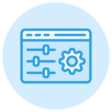 Yapılandırma Vektörü Simgesi Tasarım İllüstrasyonu