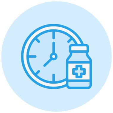 Saat Vektörü Simgesi Tasarım İllüstrasyonu